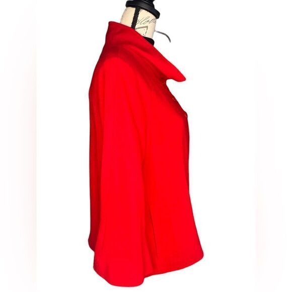 Randy Kemper wool blend red three button jacket NWT size 12 pockets 3/4 Sleeves - Picture 6 of 13